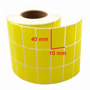 لیبل کاغذی زرد ۱۰ × ۴۰